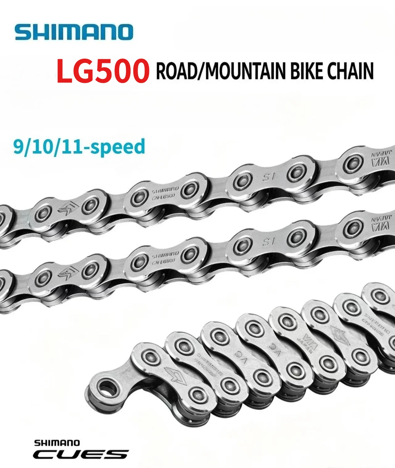 시마노 CUES CN-LG500 LINKGLIDE 체인 9/10/11단 MTB 로드 E-바이크 체인