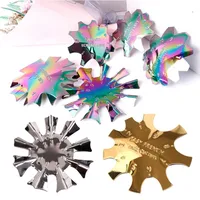1Pc French Smile Cut V Line Almond Shape Tips Staniless Steel Edge Trimmer Manicure Stencil Tool French Tip Cutters Plate Model 2