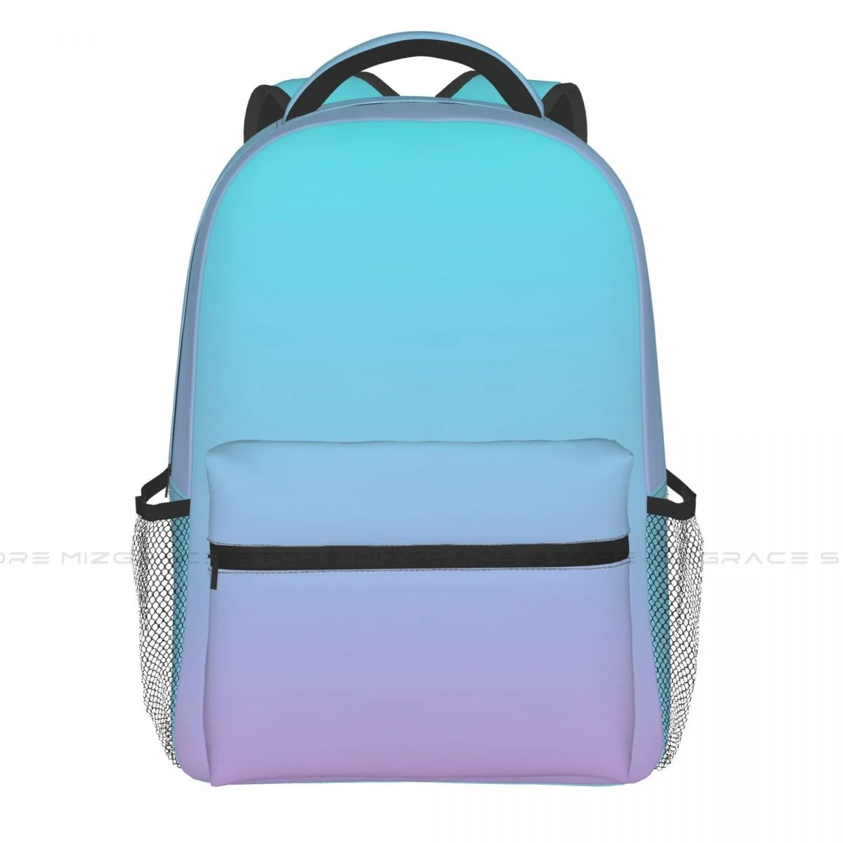 

Capacity Casual School Bag Mermaid Colours Pastel Fuchsia Pink Turquoise Aqua Blue Laptop Backpacks Solid Colour Art Rucksack