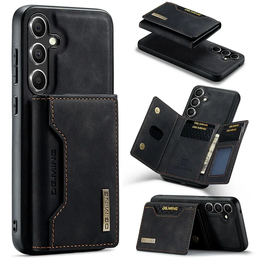 Premium Magnetic Leather Wallet Phone Case with Card Slots