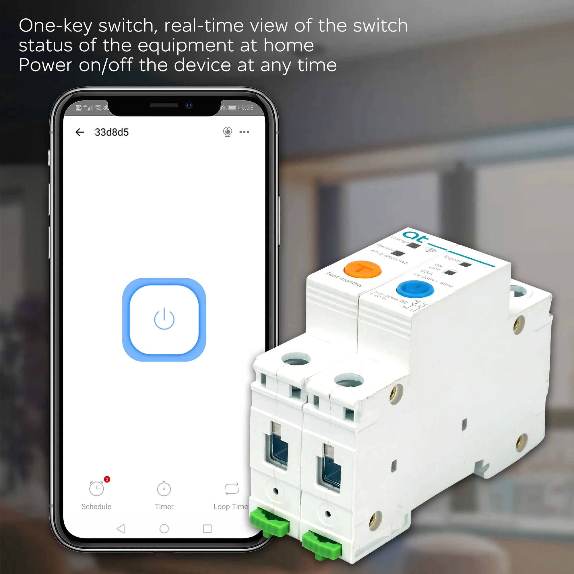 Smart Switch WIFI Circuit Breaker Smart Switch Remote Control by Ewelink APP For Smart Home 63A with Leakage Protection