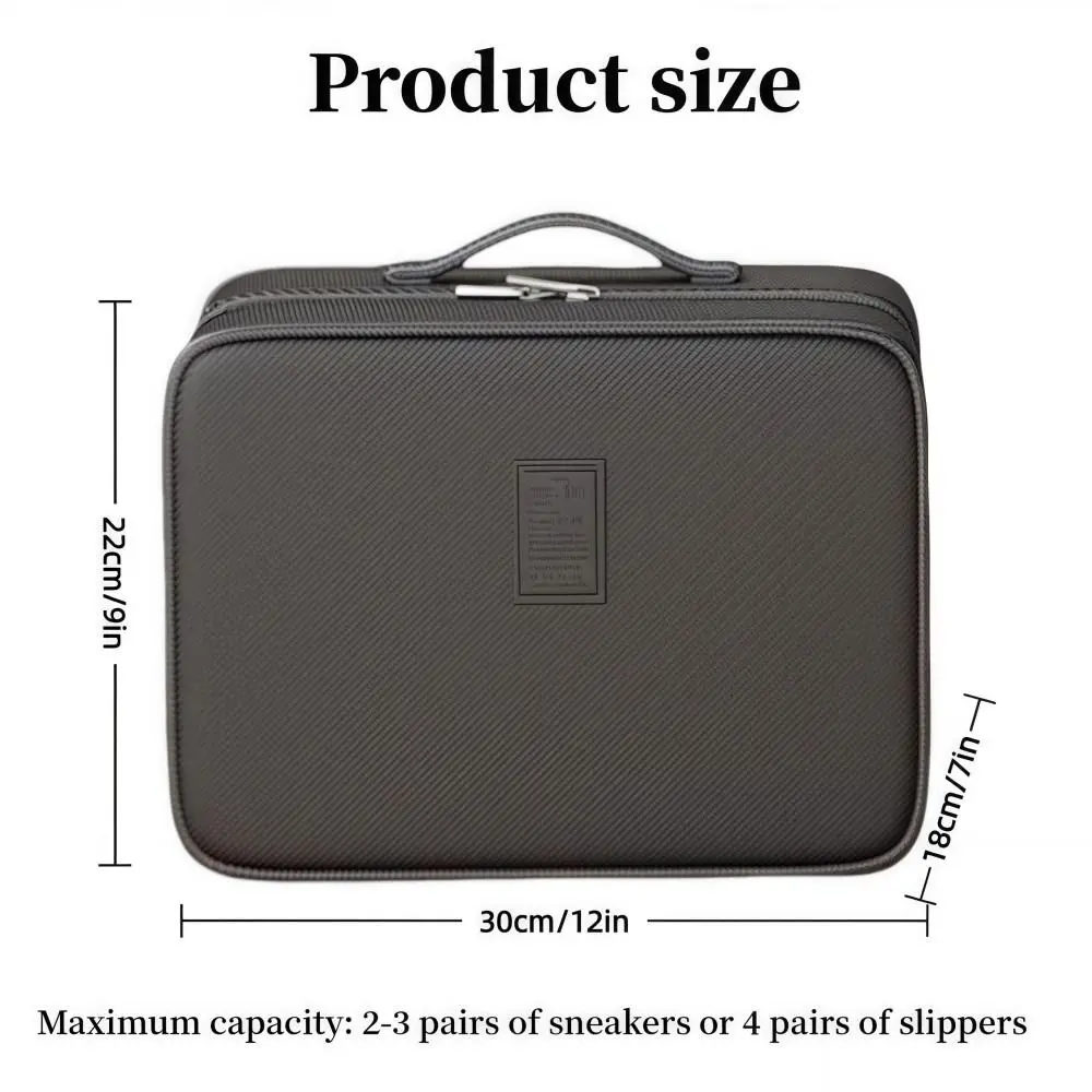 Upgraded Multi-layer Travel Shoe Bag Zipper Waterproof Sneakers Storage Bag Portable Sturdy Storage Box Store 4 Pairs of Shoes