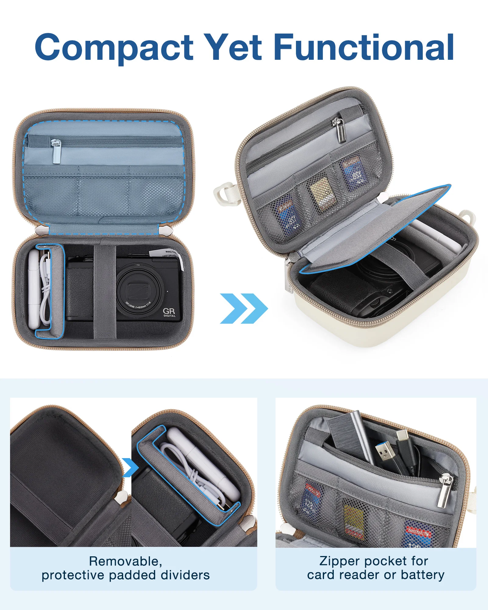 BAGSMART Sac Photo Reflex, Sac à Bandoulière Pour Appareil Photo Reflex