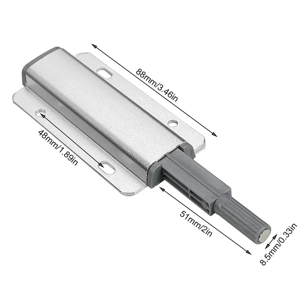 Heavy Duty Metal Push To Open Catch Cabinet Door Kitchen Wardrobe Hardware Aluminum Alloy Magnet Catch System Damper er