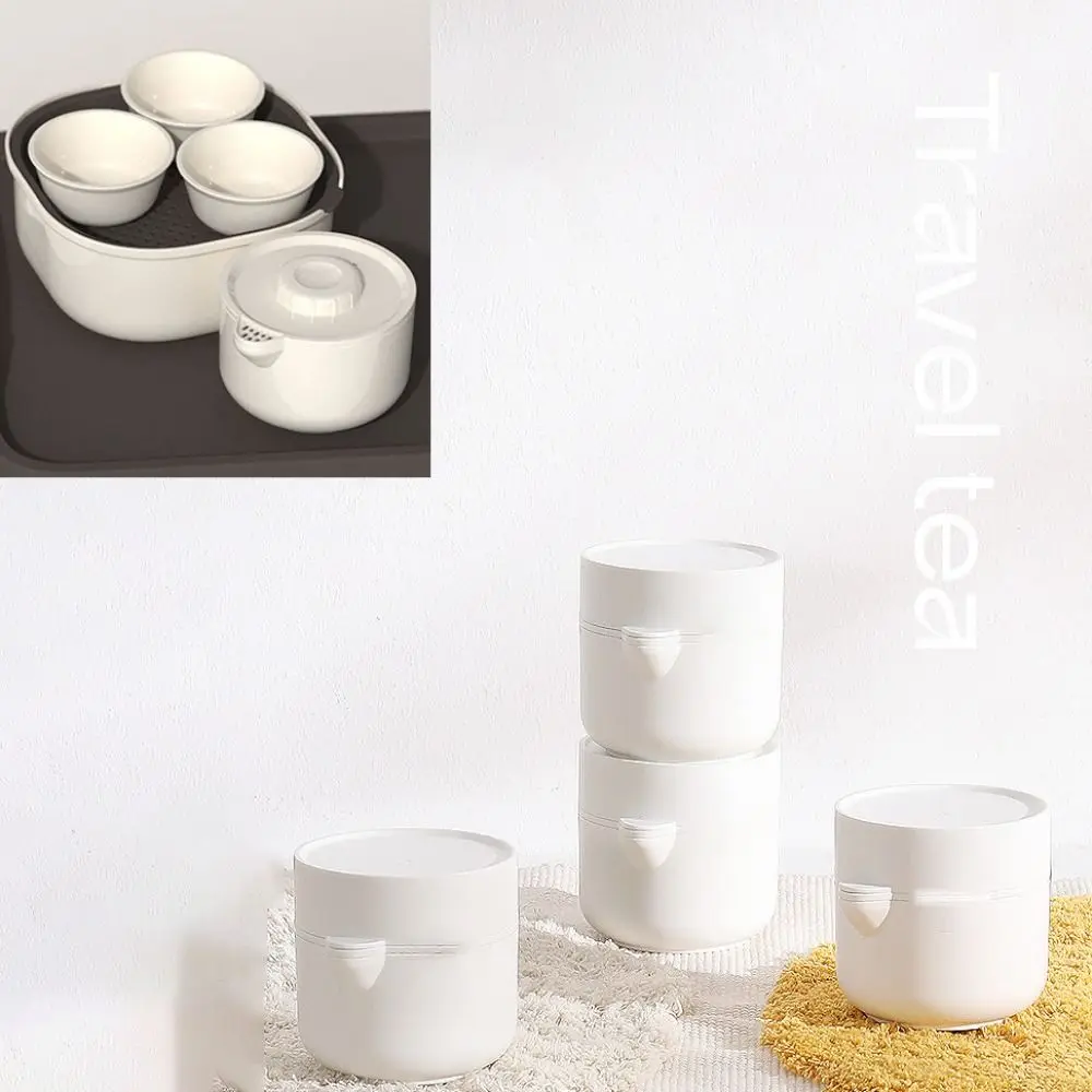 Portable Travel Kung Fu Tea Set Disposable Teapot Cup Storage Outdoor Portable Teapot and Infuser Tea Cup Pot Set