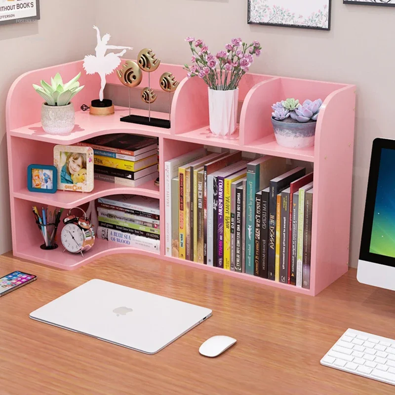 Modern Children's Bookcases Office Desktop Bookshelves Children's Storage Shelves Student Multi-layer Finishing Small Bookcases