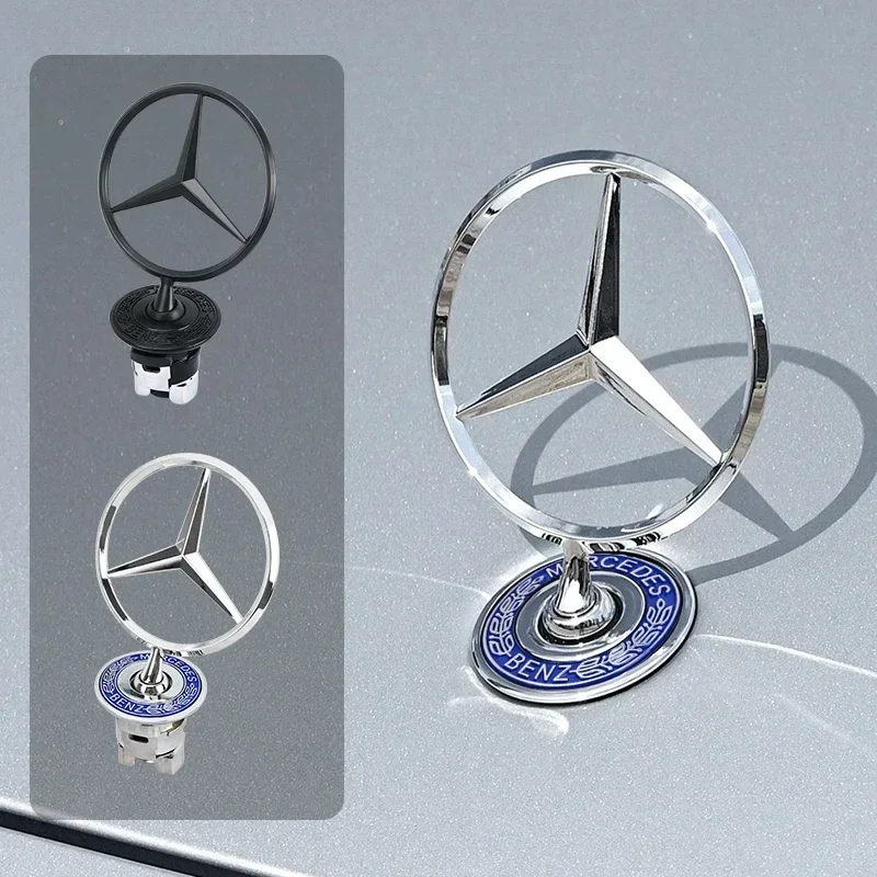 1 шт. эмблема логотипа передней крышки автомобиля для Mercedes Benz W204 W220 C180 C200 E260 E300L декоративный значок из цинкового сплава автомобильные аксессуары