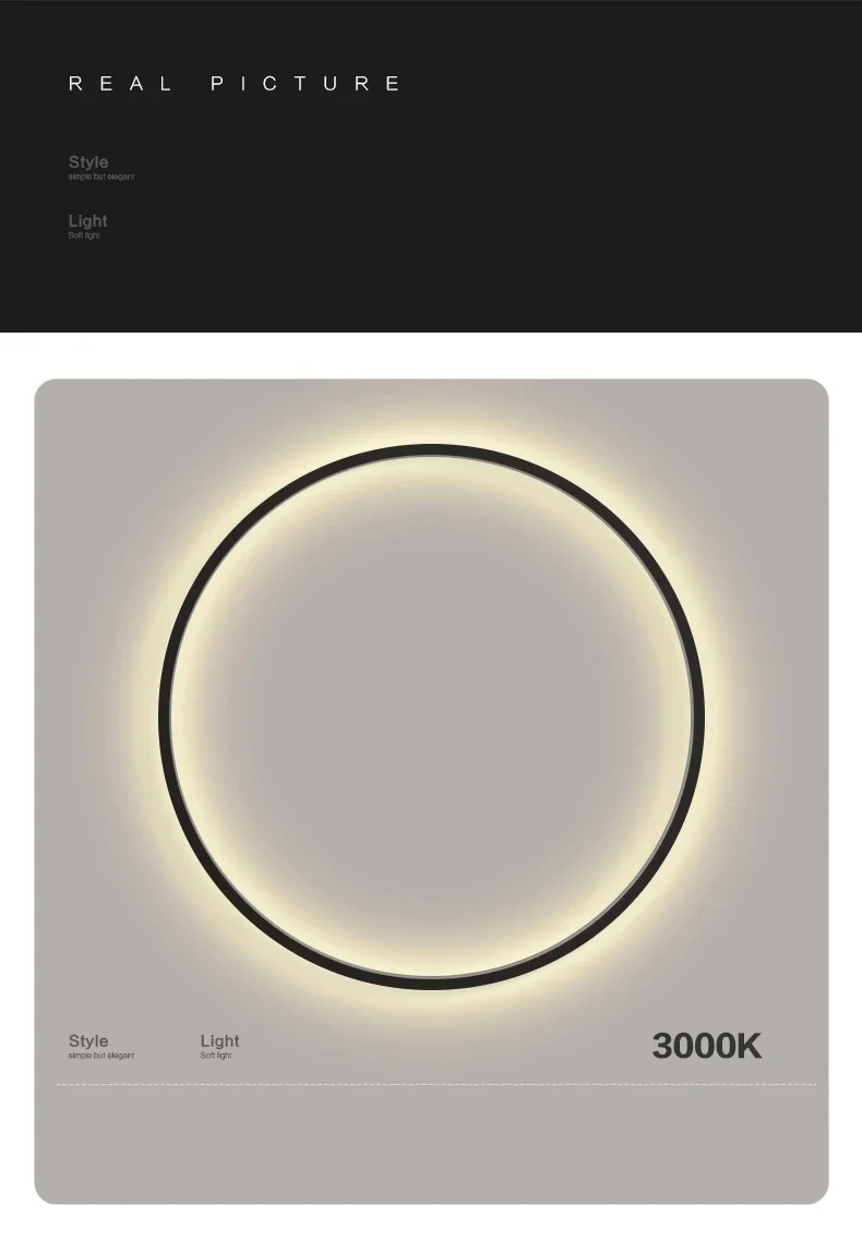 Description Picture 6 of itemModern Decor LED Wall Lamp For Bedroom Living Room Home Nordic Design Round Ring Indoor USB Wall Sconce Lighting Fixture