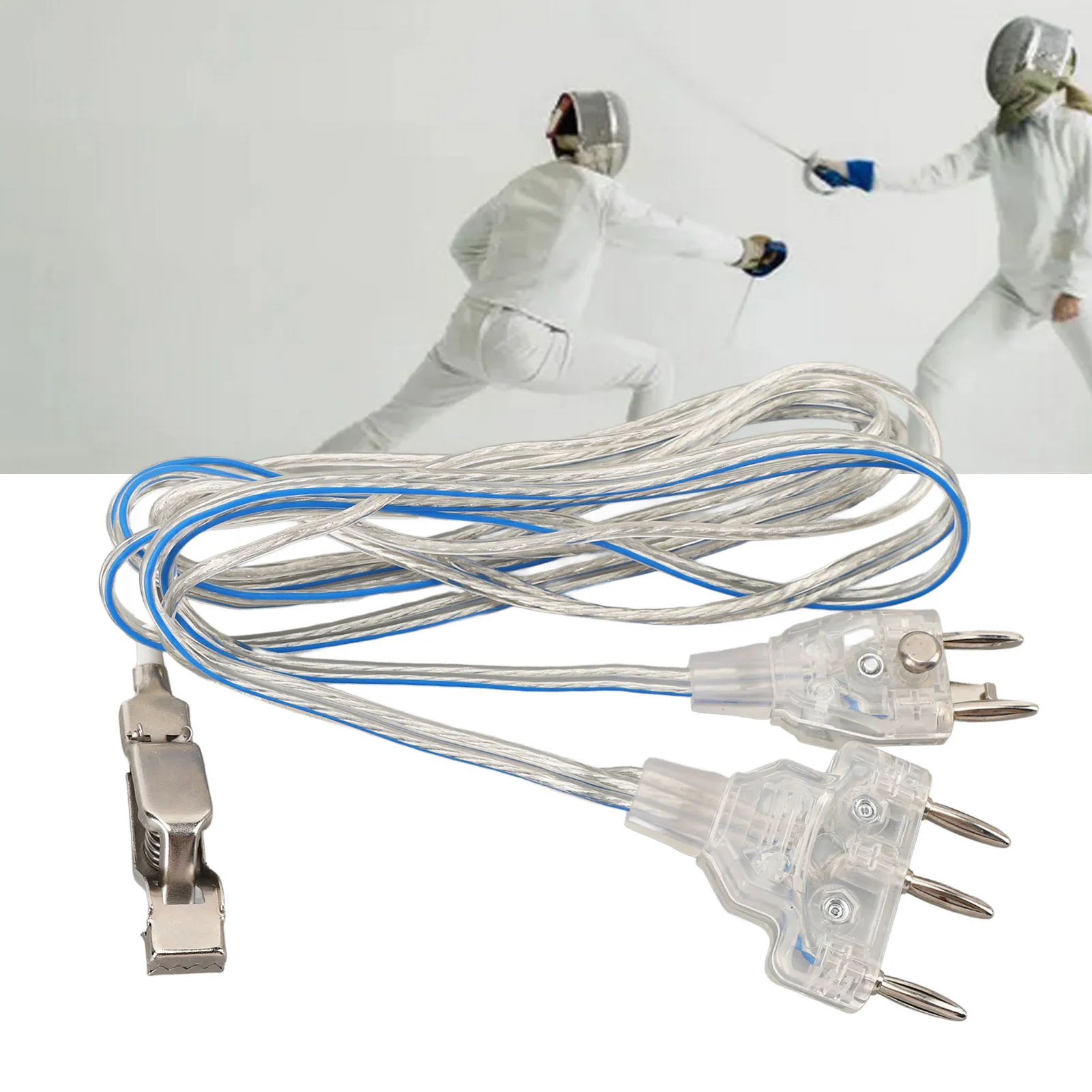 Fencing Devices Cord Fencing Saber Foil Epee Body Cord Stainless Steel Plastic Transparent Fencing Head Wire For Competitions