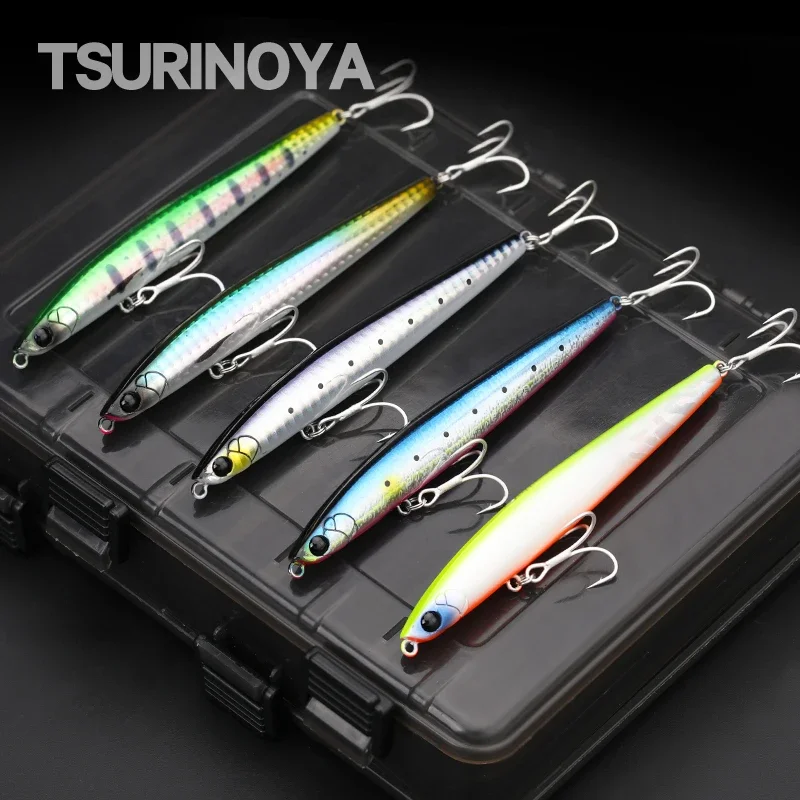 

TSURINOYA 5 шт. 115 мм, 20 г, длинное литье, тонущий Гриффин 115S, большая игра для форели, набор искусственных приманок