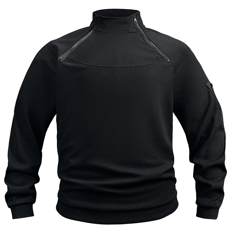 Men Outdoor Polar Fleece Jacket Hunting Clothes Warm Zipper Pullover Windproof Thermal Hiking Sweate for DUTR-Tactical men outdoor jacket