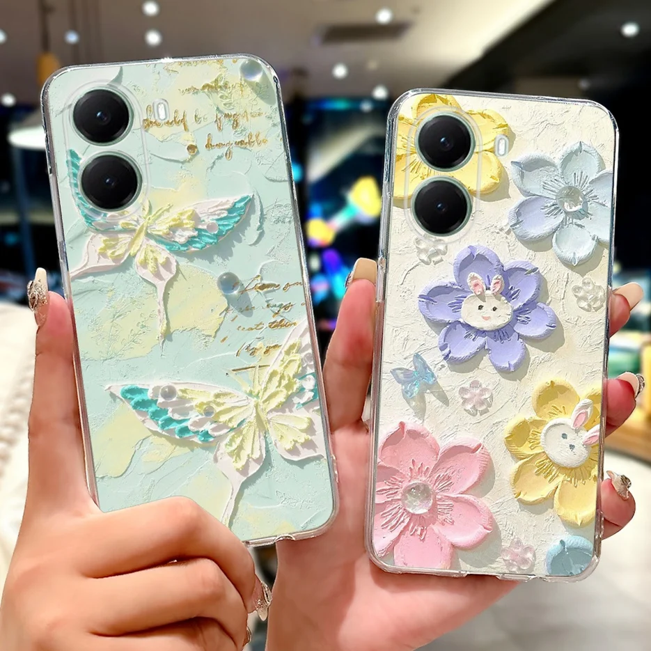 Stylish Painted Clear Silicone Soft TPU Phone Case Cover Shell Coque