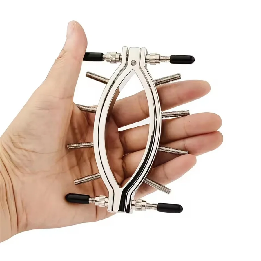 Stianless Steel Pussy Clamp With Spikes Labial Clamp Vaginal Expander Speculum G-spot Clitoris Fetish BDSM Sex Toy For Women