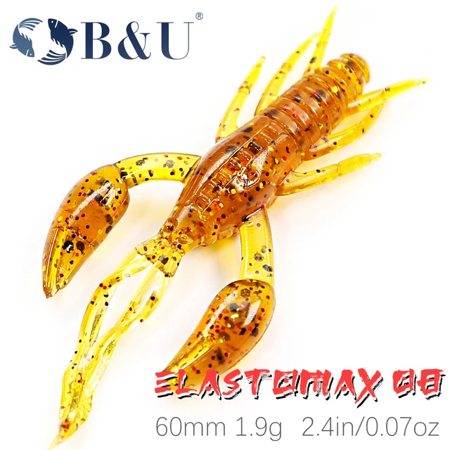 B&U Floating 60mm Craws Lure for Bass Soft Lure Fishing Lures shrimp Scent  Lobster Soft Plastic Lure Fishing Lures - AliExpress