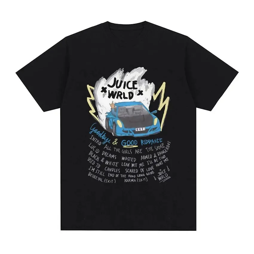 

Rapper JUICE WRLD Graphic Cotton T Shirt Men Women Hip Hop Tee Fashion Short Sleeve Tshirt Summer Oversized T-shirts Tops