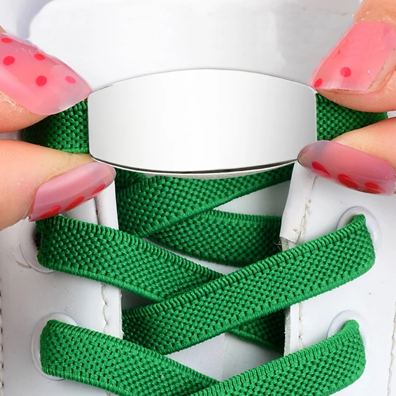 ElasticNoTieShoelacesFlatShoeLacesForKidsandAdultSneakers