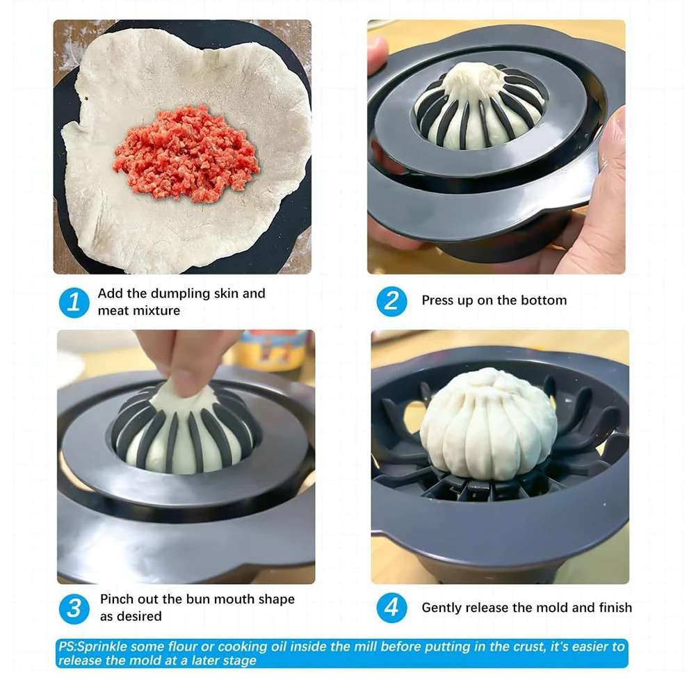 Bun Making Mould Chinese Baozi Molds DIY Pastry Pie Dumpling Maker Baking And Pastry Steamed Stuffed Tool Kitchen Accessories