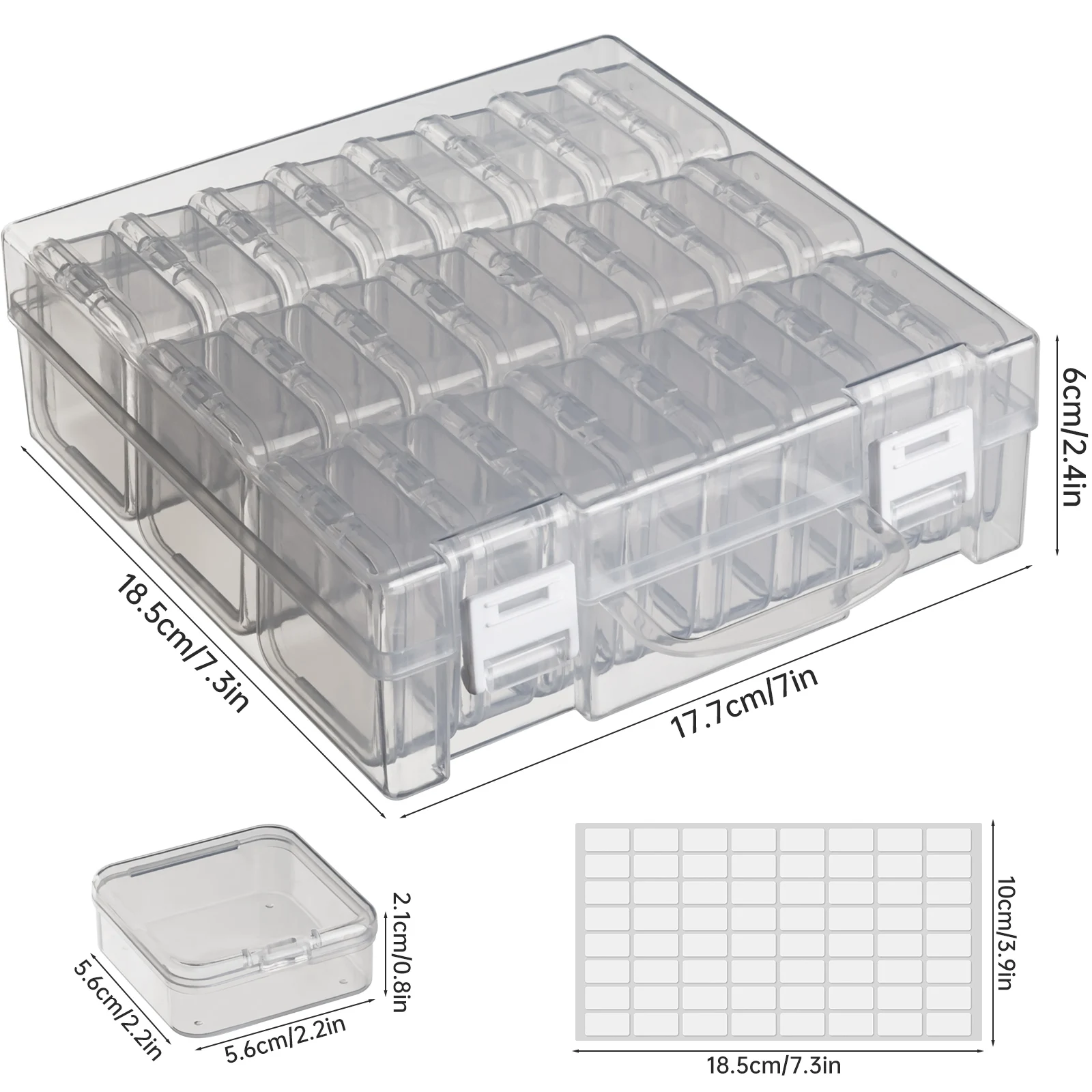 Bead Organizer Box 24 Slots Diamond Painting Bead Storage Containers Craft Storage Box Rhinestones storage box plastic storage box storage container