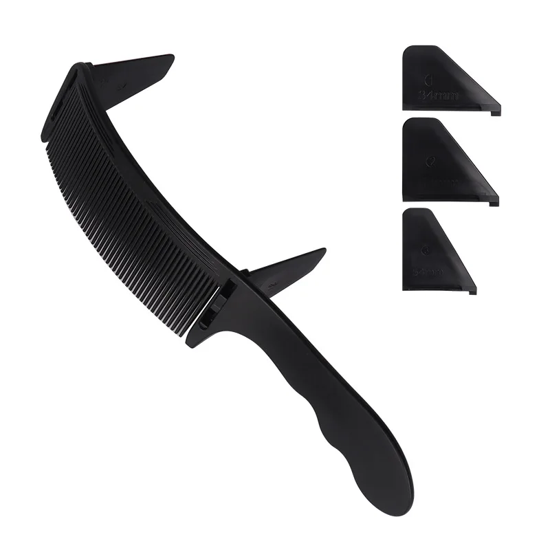 Barber Flat Top Kamm Fade Kamm für Männer Antistatischer hitzebeständiger verstellbarer gebogener Kamm zur Positionierung Fading Comb – Detail 2
