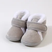 0-18 Months Newborn Baby Shoes for Boys and Girls Winter Warm Cotton Fashion Cute Snow Boots Comfortable Soft Sole Walking Shoes 4