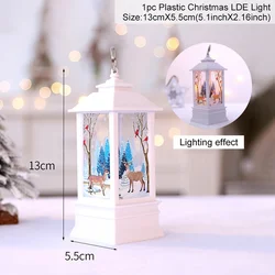 Festive Christmas Lantern Light - Holiday Home Decorations & Ornaments, Perfect for Xmas & New Year Celebrations (Brown)