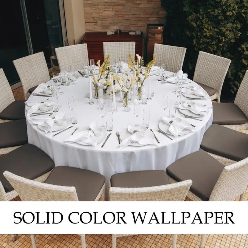 Table Cloth Round Cover 160cm Solid Color Table Covers Kitchen Dining Accessories Stain Resistant Buffet Tabletop Decoration