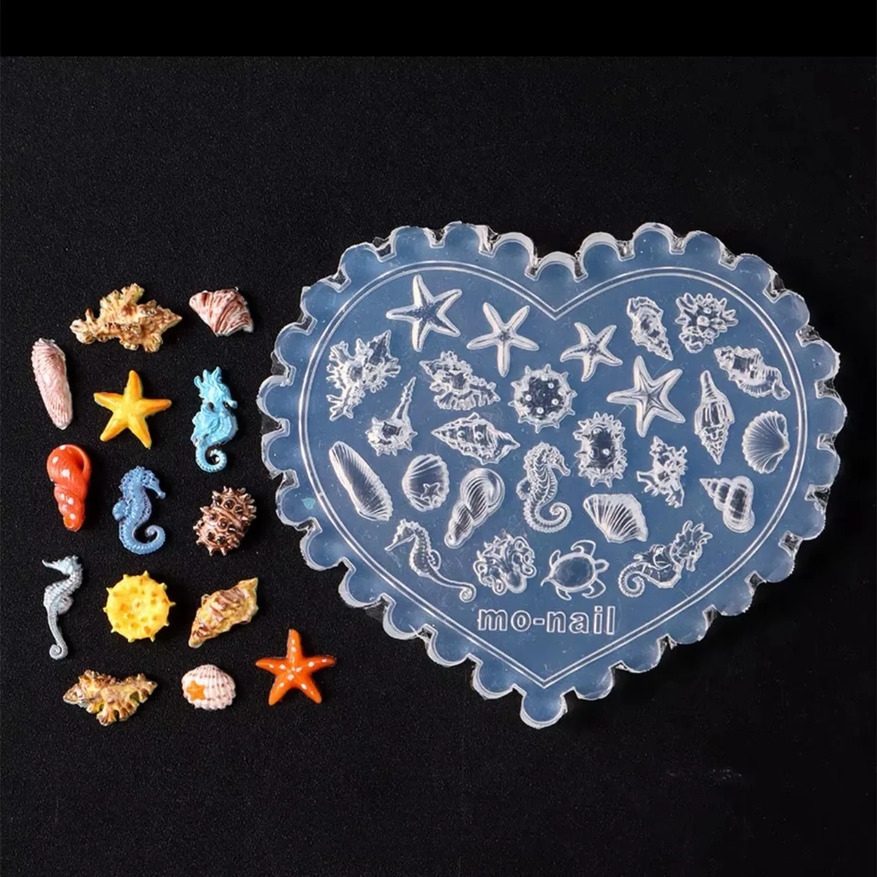 1pc MD147-190 불가사리 해마 해양 해파리 껍질 3D 아크릴 네일 몰드 네일 아트 장식 DIY 실리콘 네일 아트