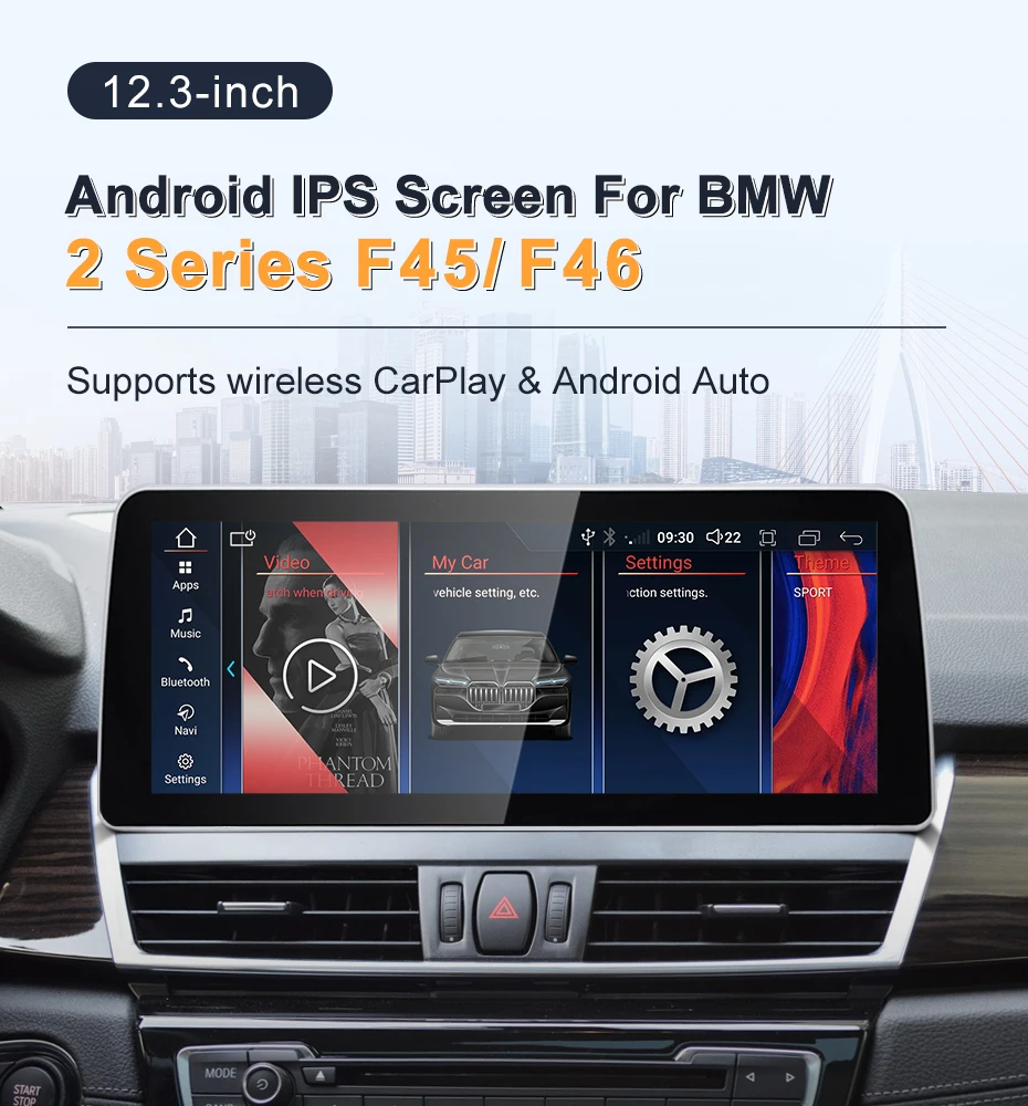 2025 New 12.3inch ID6 ID7 ID8 UI Android System Wireless Carplay AUTO For BMW 2S