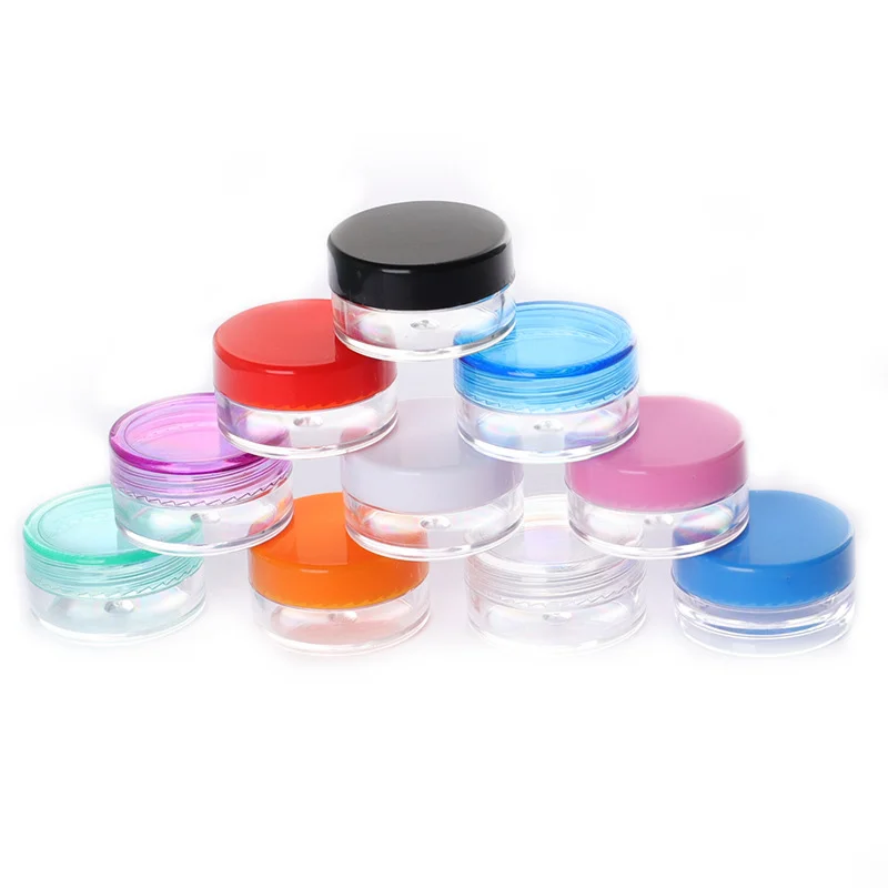 10pcs 3g/5g Empty Plastic Cosmetic Makeup Jar Pots Transparent Sample
