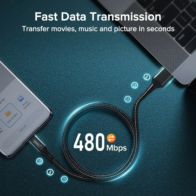 รูปสินค้า สายชาร์จ USB Type-C 3.1A ชาร์จเร็ว