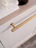 Santaya มือจับตู้ครัวแบบมีลายขัดเงา มือจับตู้ลิ้นชักตู้เสื้อผ้า มือจับตู้ครัวแบบมีลายขัดเงา ด้ามจับยาว 500 มม. ยาว 20 นิ้ว 6