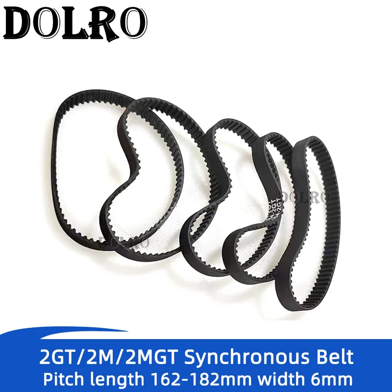 Comprimento Síncrono da Correia Dentada Passo 162 164 166 168 170 172 174 176 178 180 182 mm Largura mm Correias Fechadas de Borracha 2mgt 2m 2gt