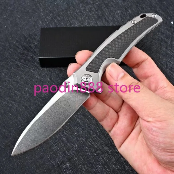 Складной нож The Wings of Devil S35VN Blade TC4 титановый сплав и ручка из углеродного волокна