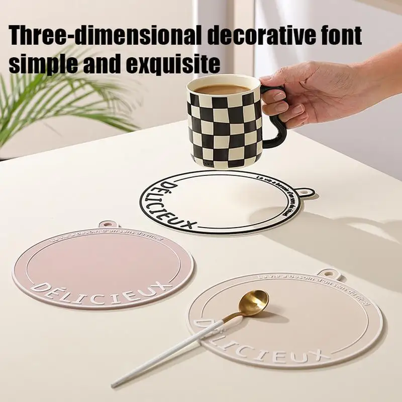 

Non Slip Heat Resistant Kitchen Teapot Trivets Round Cookware Mat dining table placemats & coasters Hot Dishes Coffee Pot Holder