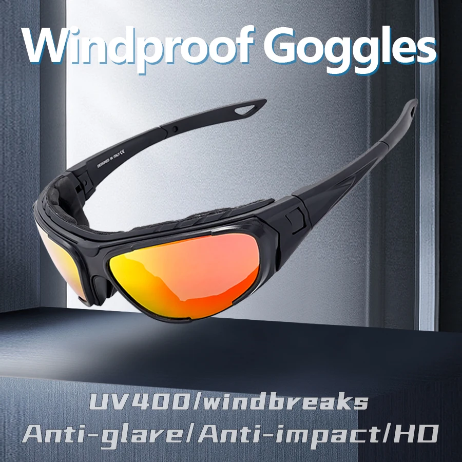 

Professional Polarised Riding Windproof Glasses Motorcycle Windscreen Anti Wind Sand Goggles Outdoor Sunglasses Sports Sunglasse