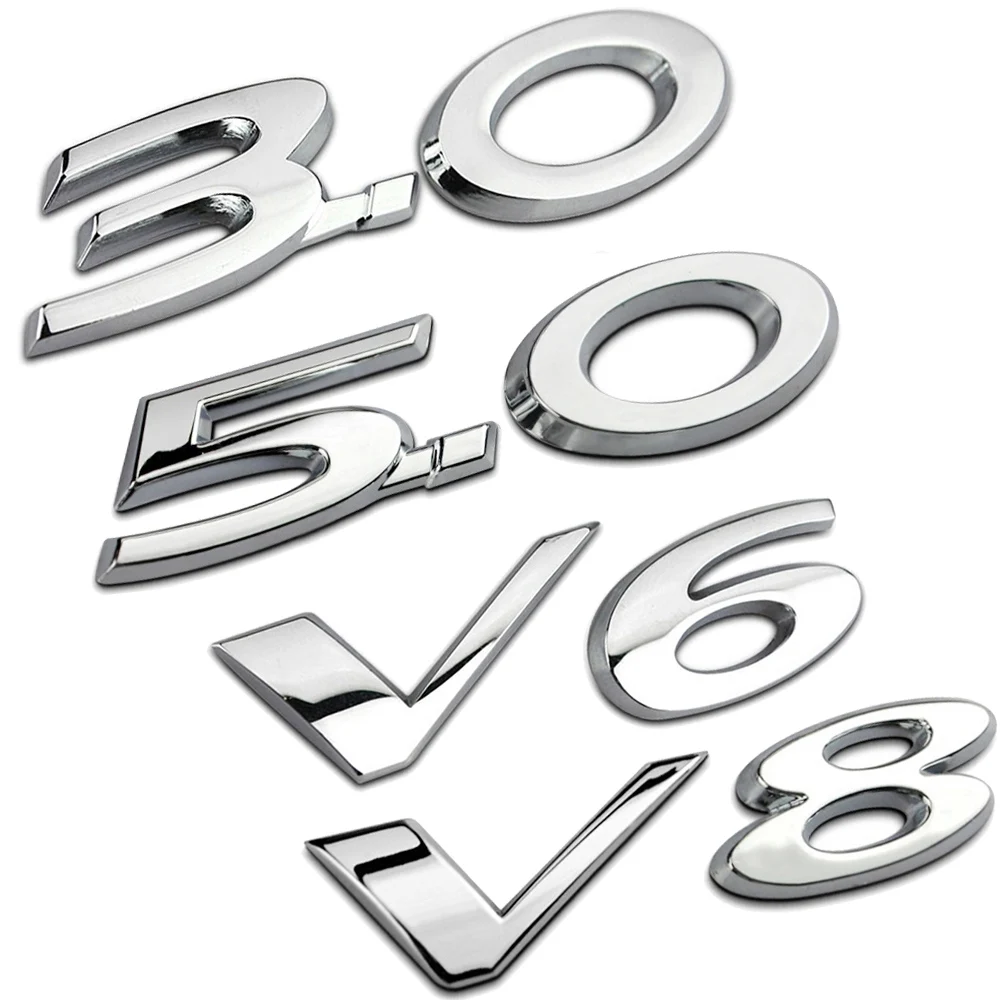 3D Metal Car Side Fender Trunk Emblem 3.0 5.0 V6 V8 R S R-Sport Letters Sticker For Jaguar Xf Xe Xj F E I Pace F D C E X Type