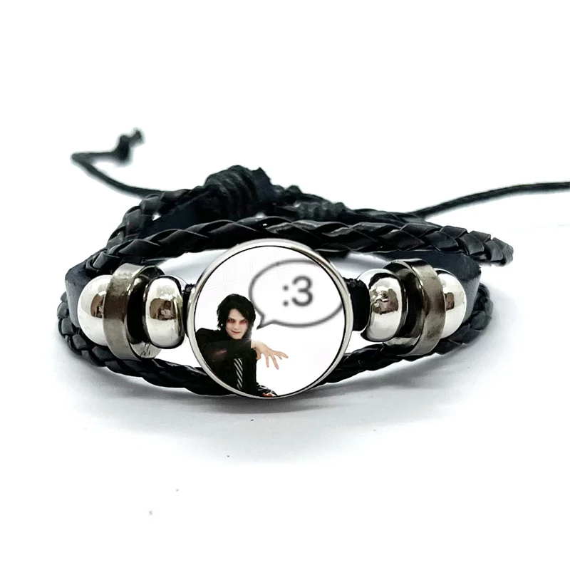 Rock Band My Chemical Romance I Love Mcr Dead Hip Hop Punk Bracelets Art Multilayer Braided Bangles Handmade Jewelry Gifts