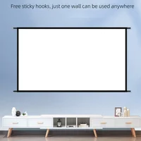 MIXITO Wall Mounted Projector Screen Shredded Milk 60-120 Inch White Wrinkle-Free 160° Viewing Angle Screen Home Theater Indoor - Image 2