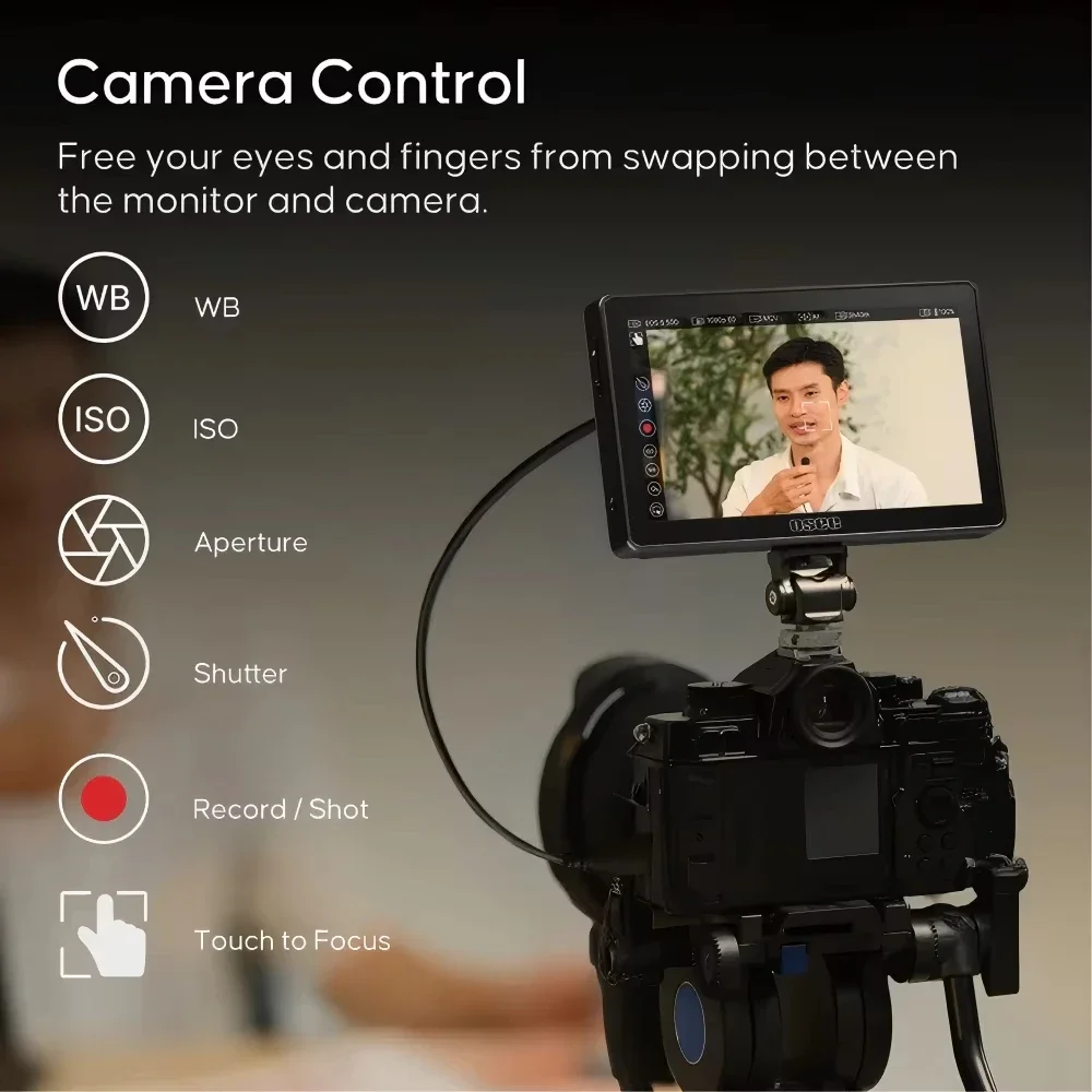 Osee G7 Pro 7 Inch Camera Control Touchscreen Field Monitor 3000Nits HDR Field Monitor Touch to Focus