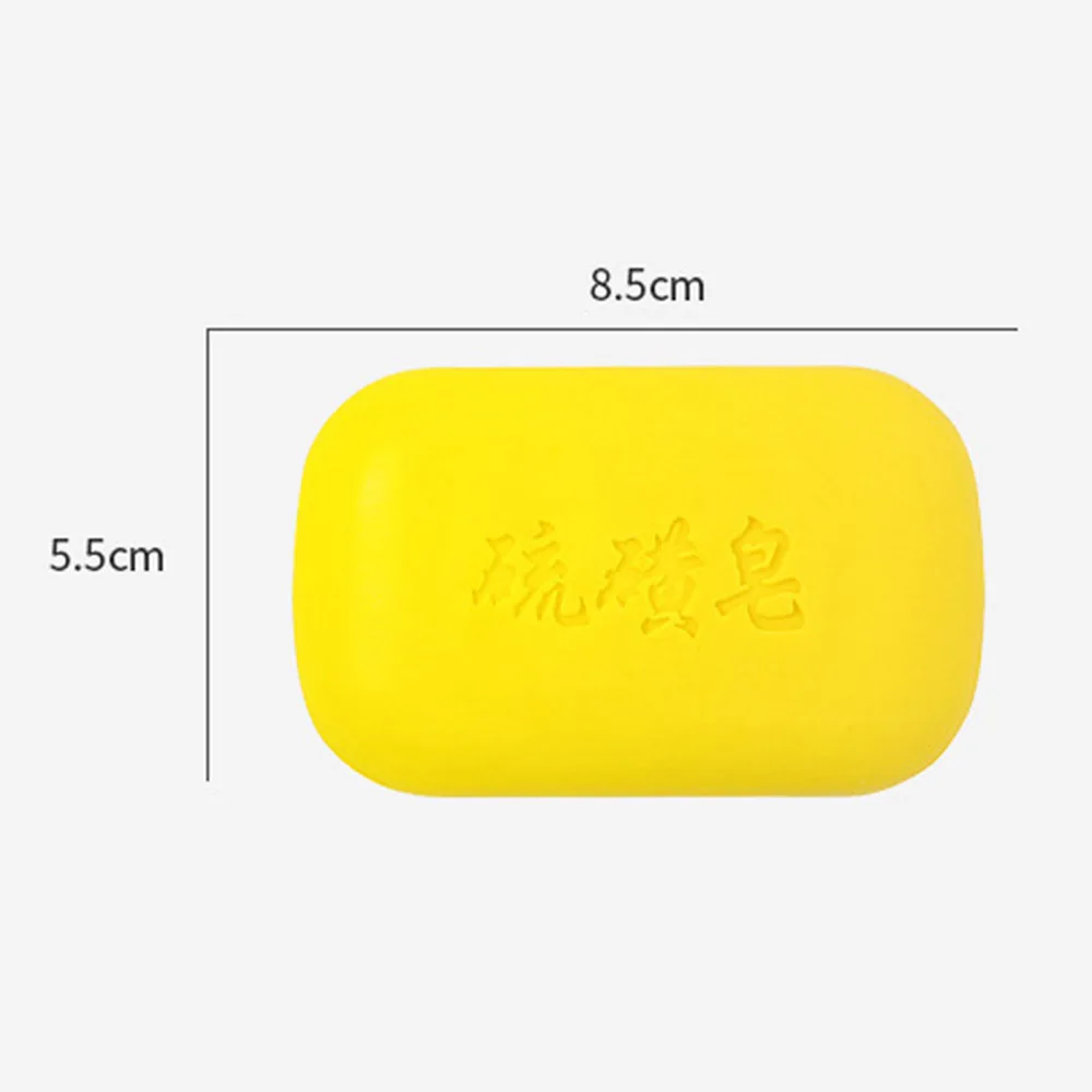 85g Shanghai Sulfur Soap Sulphur Soap Skin Care Dermatitis Fungus Eczema Anti Bacteria Fungus Shower Bath Whitening Soaps