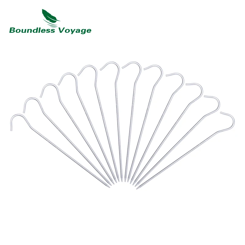Tent pegs camping tent accessories camping tent fasteners Titanium alloy Tent Pegs Camping Hiking Climbing Ultralight Nail Stakes