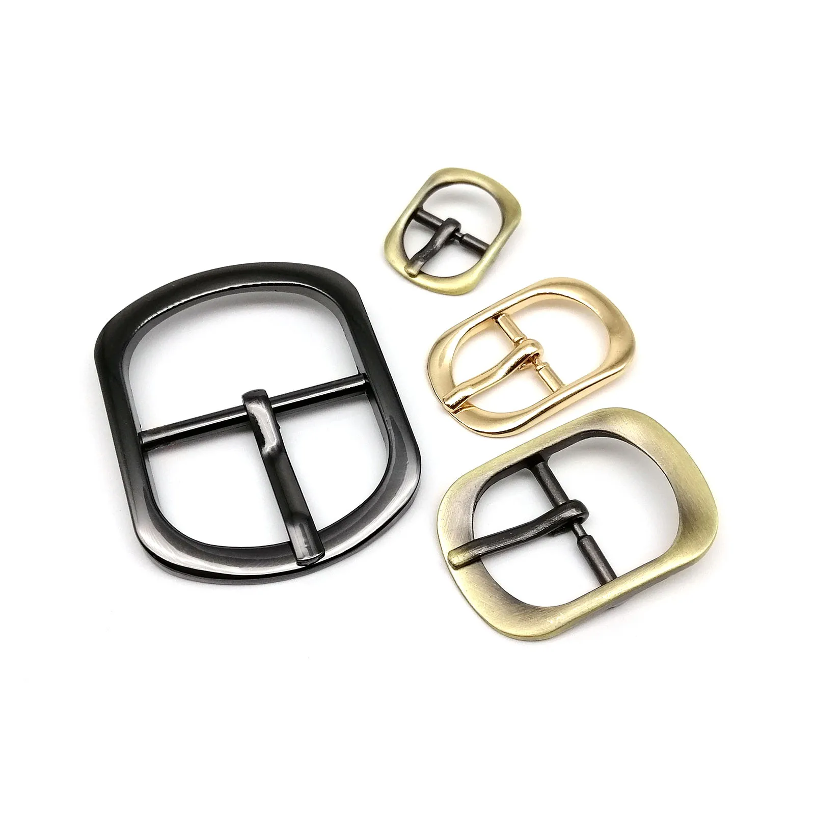 Roller Pin Buckle 10pcs Inner Wide 13 15 20 25 32 38mm Adjust Roller Pin Buckle Snap Oval Ring Leather Bag Handbag Shoe Shoulder Strap Belt Repair