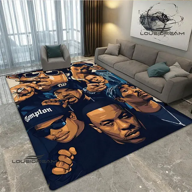 힙합 스타일의 거실과 침실에 생기를 불어넣는 대형 카펫