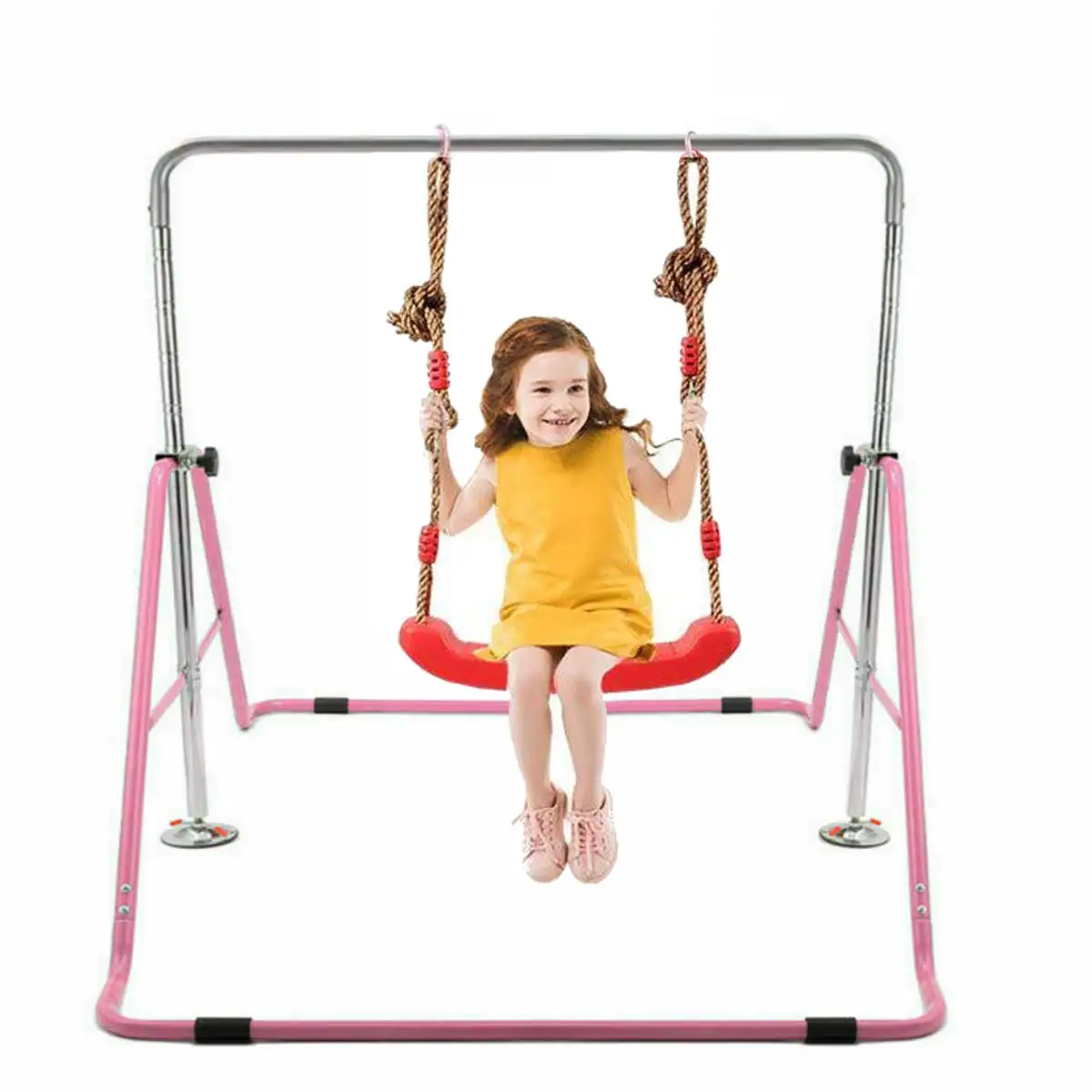 Factory Direct Sale Children Folding Adjustable Colorful Pull Up Horizontal Bar For Gymnastics Playground Home