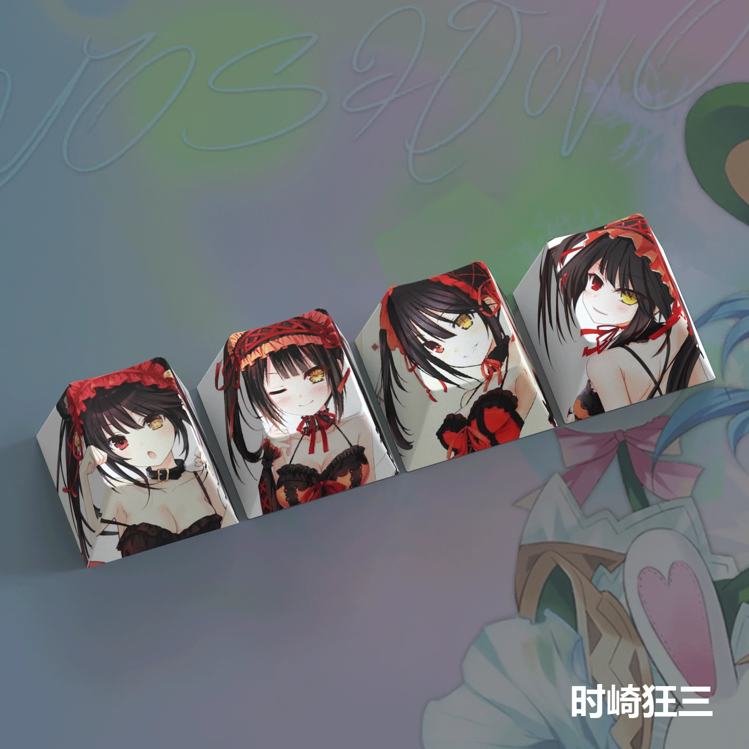 

Date A Live Theme Character Keyboard Decoration Keycaps R4 Key Caps Accessories Tokisaki Kurumi Himekawa Yoshino Anime Decor