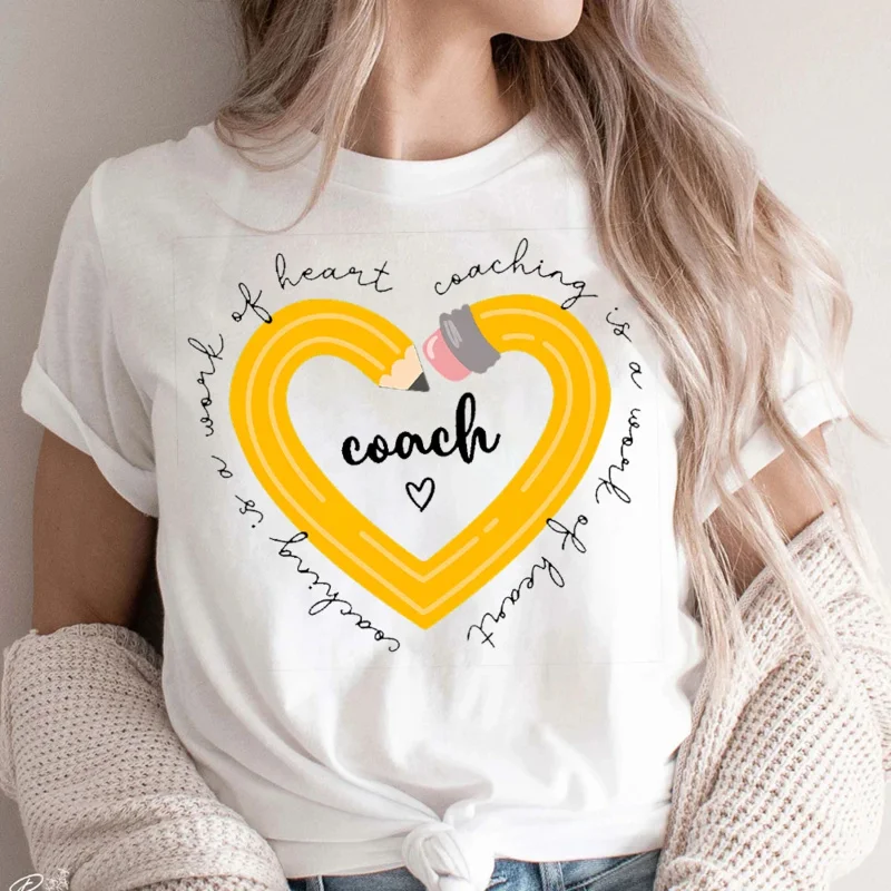 Women's Teacher Life Rainbow Leopard Graphic Tee – 'Teach Love Inspire' Casual Loose T-Shirt - View #4