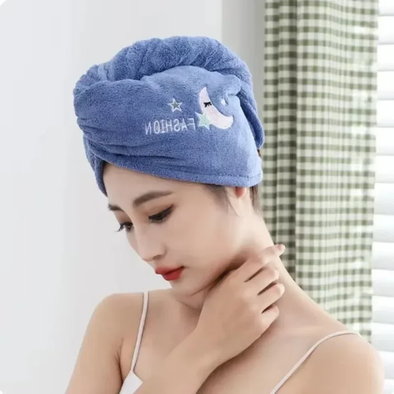 Hot Quickly Dry Hair Hat Super Absorbent Soft Bathroom Women Head Towels Girls Cute Hair Towel Hair Dry Wrap Bonnets