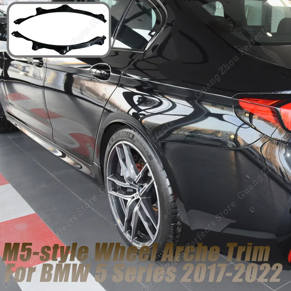 Für BMW 5 Series 520 530 540 550 F90 G30 G31 Schwarz Hinten Rad Arch Trim  Fender Kotflügel 2017-2022 auto Rad Arch Verlängerung Set - AliExpress