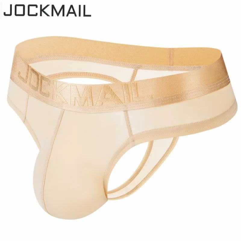 JOCKMAIL men's transparent underwear mens penis pouch briefs bikini men thongs  tanga hombre slip jocks gay underwear jockstrap