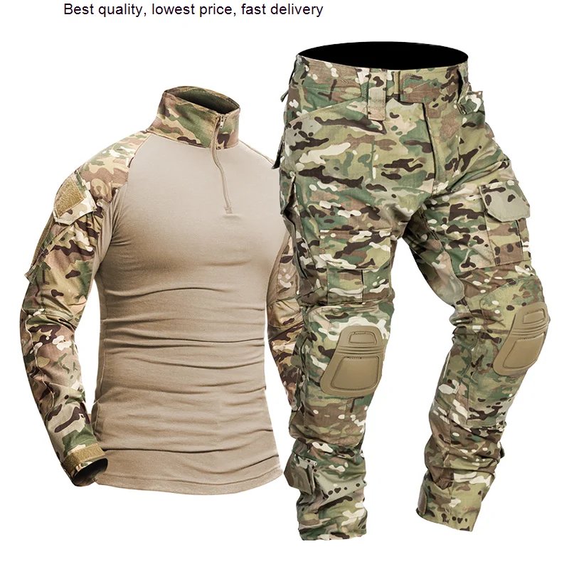 

Military Uniform Camouflage Tactical Multicam Suit Men Airsoft Combat Paintball Shirt Coat Pant Soldier Sniper Hunting Clothes